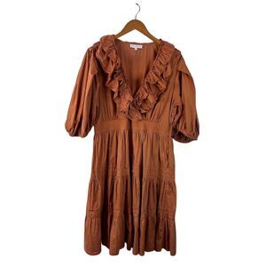 Ivy City Co Rust Midi Dress
